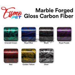PET Marble Forged Gloss Carbon Fiber Vinyl Wrap For GMC Bowtie Emblem Overlay