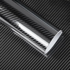 Black Carbon Fiber 12×60 inches 5Years Car Wrap Vinyl Roll with Air Release