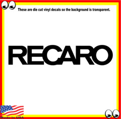 RECARO Vinyl Cut Decal Sticker Logo JDM High Performance Aftermarket Parts