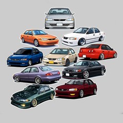 10 pc lot TOYOTA COROLLA 8th generation 1998-2002 Vinyl Sticker