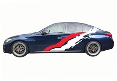 Distorted Stripe Car Side Sticker For Honda Civic Accord Side Door Vinyl Decals