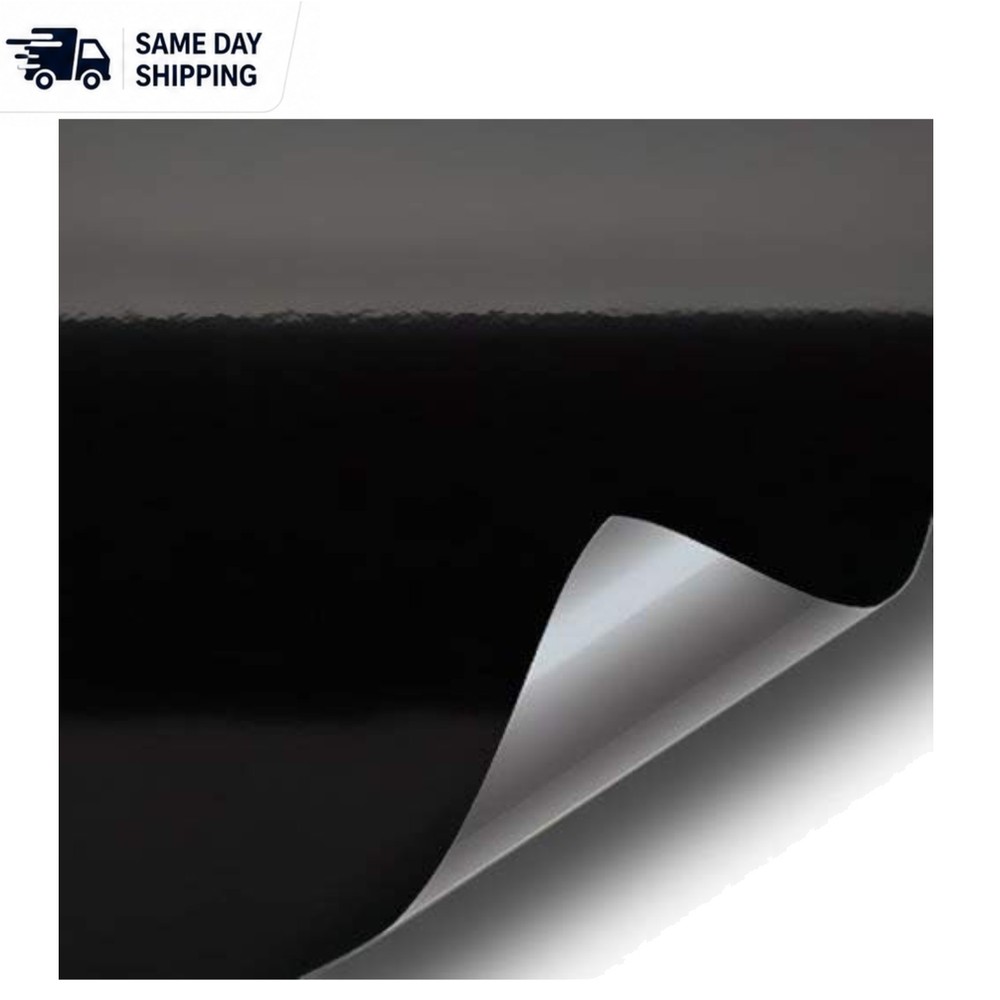 Automotive Vinyl Wrap – High Gloss Black, 1ft x 5ft, Long-Lasting Finish