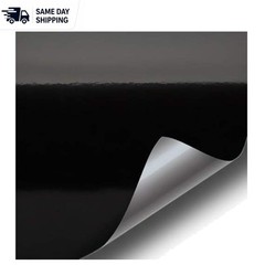 Automotive Vinyl Wrap – High Gloss Black, 1ft x 5ft, Long-Lasting Finish