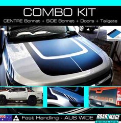 2016-2021 HOLDEN Colorado COMBO kit Bonnet + Doors + Tailgate decals stripes