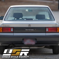 Metallic Silver Vinyl Decal Rear Center Panel for 1988-1991 Honda Civic Sedan