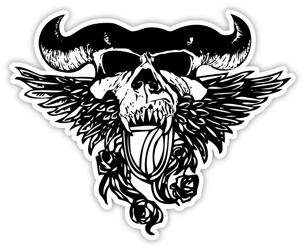 Danzig black sticker decal 5″ x 4″