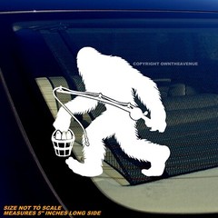 Bigfoot Fishing Fish Funny Humor Hiking Camping Vinyl Decal Sticker 5″ Inches
