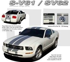 SV-6 Complete 10″ Racing Rally Stripes Decals Graphics fits 2005-2009 Mustang V6