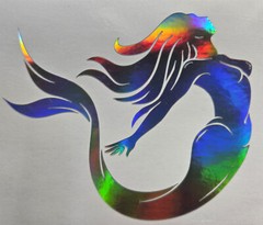Custom Mermaid Silhouette Vinyl Car Truck Holographic Decal Stickers