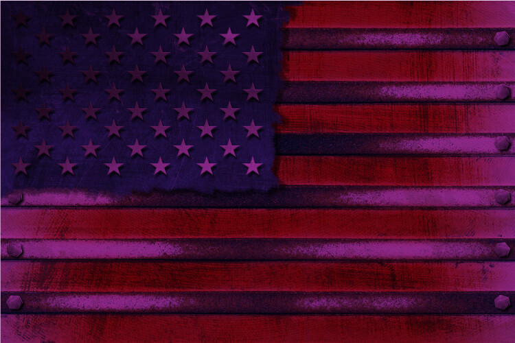 Rustic American Flag 24×36 Graphic Car Wrap Decal Vinyl Bike Motorcycle Violet