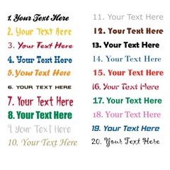 PERSONALIZED/CUSTOM FREE TEXT Vinyl Car Decal for Windshield Racing Stripes FT77