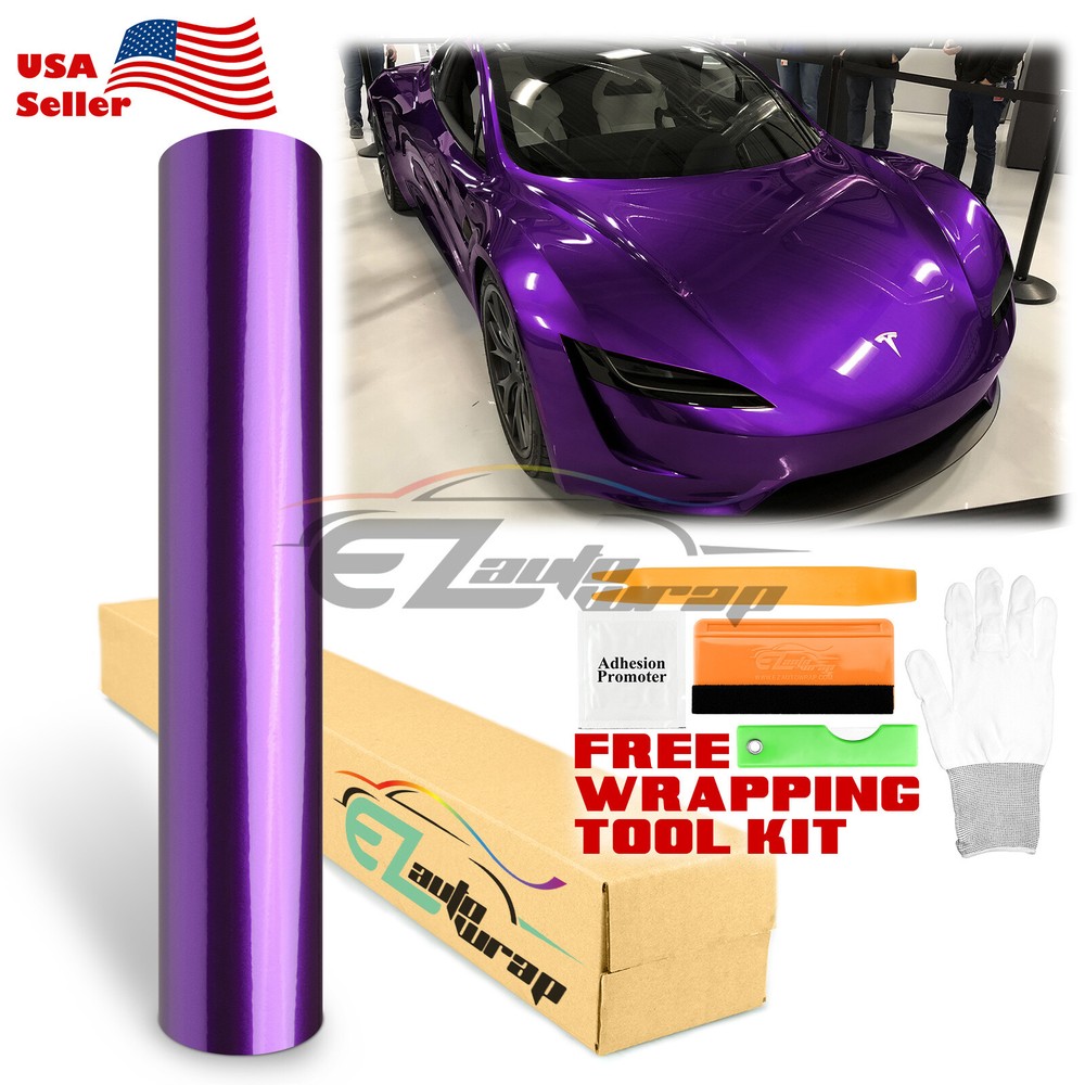 Gloss Metallic Magenta Purple Candy Decal Car Vinyl Wrap Sticker Sheet Sparkle