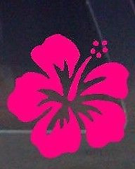 Hawaiian Hibiscus Flower Car Decal / Sticker – Pink