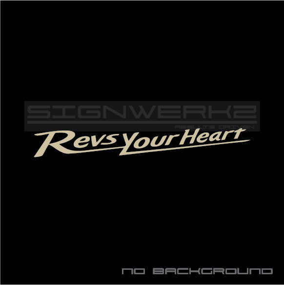 Revs Your Heart Decal sticker Yamaha moto gp YZR-500 YZM-R1 R3 R6 YZF-R1M Pair