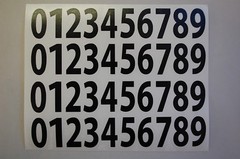 0-9 Numbers Vinyl Sticker Decals SET OF 40 Pick Color & Size 1/2″ – 12 ” (V446)