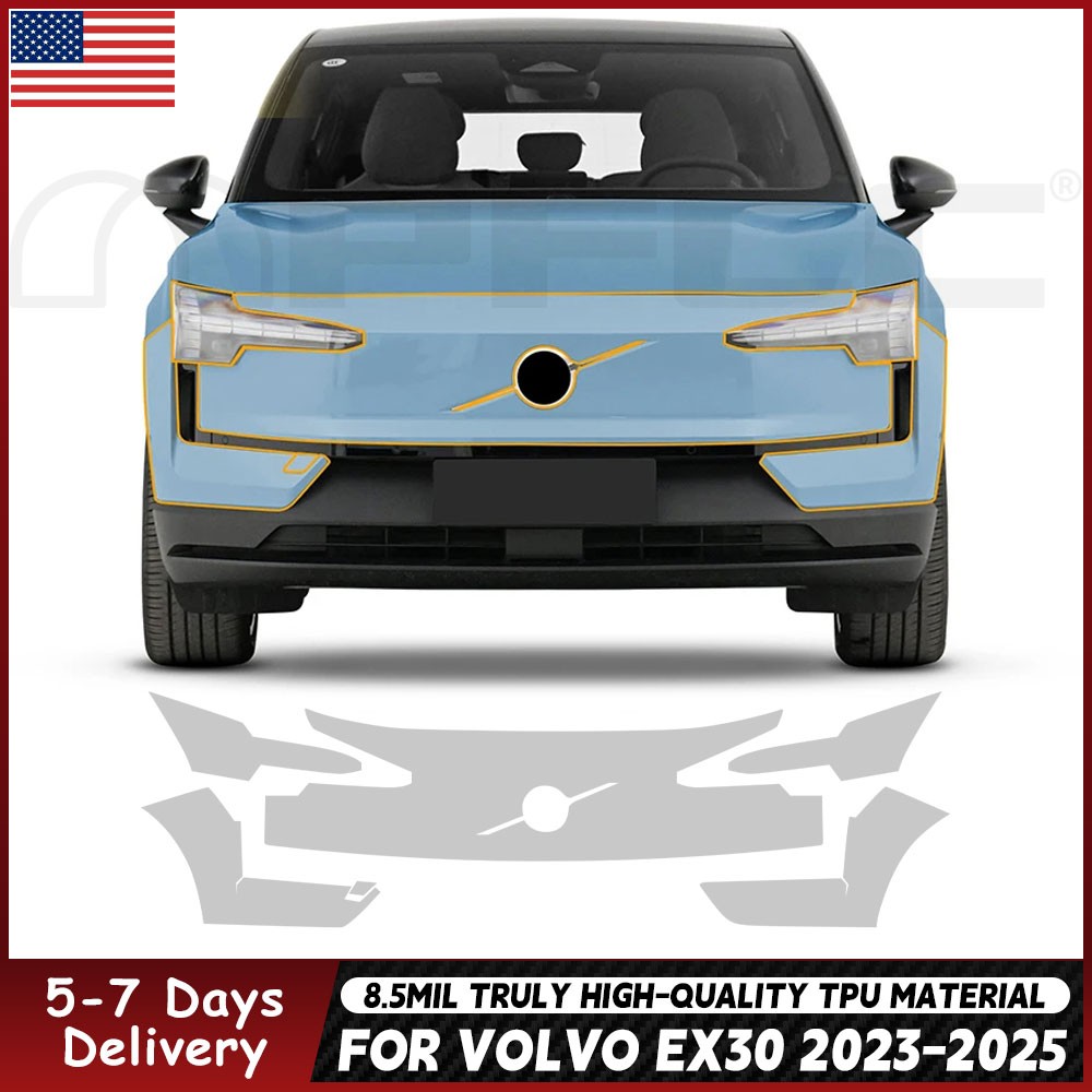 For Volvo EX30 2023-2025 PreCut Paint Protection Film Gloss Clear PPF TPU 8.5Mil