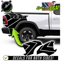 Bedside Stripe Graphics Decal Kit 1 Fits 2009 2019 2021 Ram 1500 2500 Rebel TRX