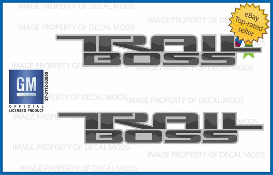 2019 2020 2021 Silverado TRAIL BOSS decals bed stickers graphic gray black FG6A5