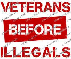 Veterans Before Illegals,Support Our Troops,We The People,Custom Vinyl Decal