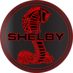 Cobra Shelby Ford Mustang GT Racing Motor Sports Vinyl Sticker Decal Red Black