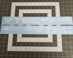 2pcs SOHC VTEC (16″ x 1.125″) Vinyl Decal Sticker for Honda Civic Si EK B16A