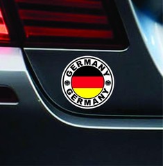 4″ German Circle Flag Decal Bumper Sticker Germany Sport Car Decal Euro Fits BMW