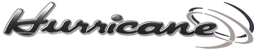 “HURRICANE” RV LOGO With Flairs Black/Grey Version other versions available