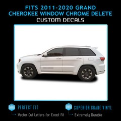 For 2011-2021 Jeep Grand Cherokee Window Chrome Delete Vinyl Precut Glossy Matte