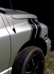 11″ wide Fender Hash mark Stripe Stripes decals fit 2009+ Dodge Ram 1500