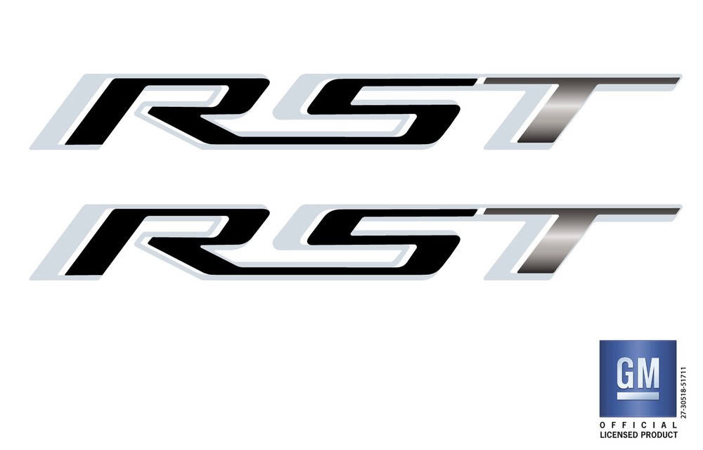 2019 20 21 22 23 24 Chevy Silverado 1500 Black RST Bedside Decals Set of 2