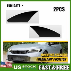 For 2022-25 Civic Headlight Side Marker Precut Black Vinyl Tint Overlays 1~10X