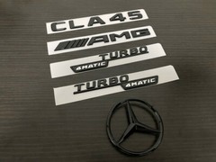 Gloss Black CLA45 TURBO 4MATIC and Rear Star Replacement PACKAGE Badge C117