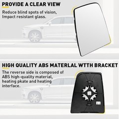 1/2Set Right Passenger Side Upper Mirror Glass fit Ford 15-22 Transit T150 250 3