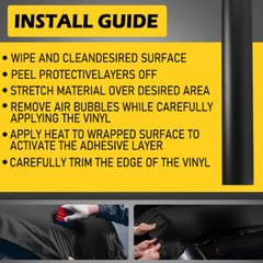 Matte Black Wrap Vinyl Film Car Interior Wrap Stickers Auto Accessories w/ tools
