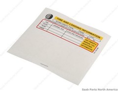 Vehicle Capacity and Tire Info Label Kit For 2017-2019 Cadillac ATS 19206430-AY