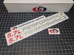 5.7L Performance Decals (2pk) Hood Stickers Fits 2005-09 Ram Charger Durango R/T