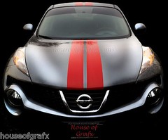 Plain Solid Racing Rally Stripe Stripes Decal Decals Graphics fit Nissan Juke