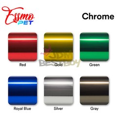 ESSMO PET Super Chrome Gray Stretch Car Vehicle Vinyl Wrap Decal Sticker Sheet
