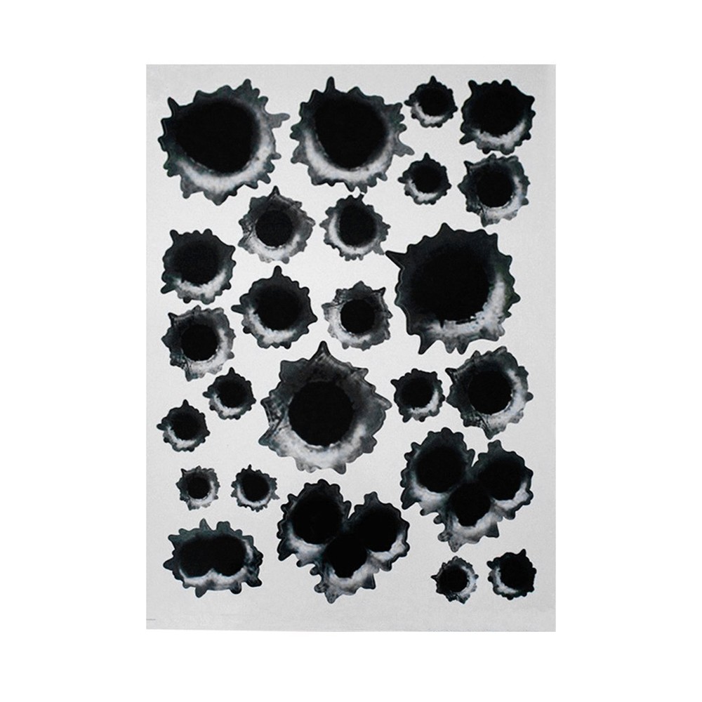 3D Bullet Holes Car Sticker Scratch Decal Waterproof Motorcycle Stickers 21X30CM