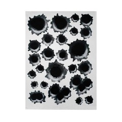 3D Bullet Holes Car Sticker Scratch Decal Waterproof Motorcycle Stickers 21X30CM
