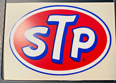 VTG STP OIL Original Decal Man Cave Hot Rod Racing 3.75″