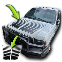 Hood Strobe Racing Stripes Decals Fits- 1999-2006 Super Duty F250 F350 Lariat