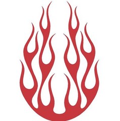 FLAME HOOD #H50 DECAL VINYL GRAPHIC CAR TRUCK VEHICLE FIRE AUTO VAN SUN BLAZE