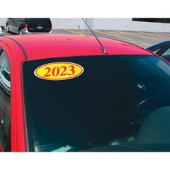 Red-Yellow Oval Year Stickers 4 Digit (12) – 2012