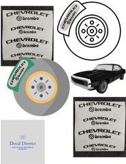 Chevrolet Brembo Brake Caliper Decal Vinyl Stickers Camaro Water resistant