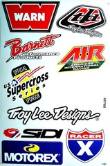 Dirt Bike Motorcycles Supercross Motocross ATV Lot 6 vinyl decals Multicolor