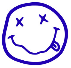 Nirvana smiley logo decals | Waterproof vinyl decals | 3″ or 5″, 7 Colors