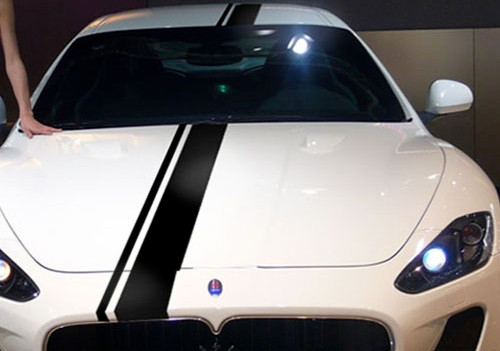 Car Sticker Racing Rally Stripe 6” for Ghibli Vinyl Hood Roof Rear Decal ZC1347