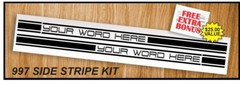 Side Stripe Custom Decal Kit Fits Porsche 997 & 991/992 911 Models