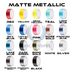 Matte Metallic Satin Pearl Racing Stripes Vinyl Wrap Rally Sticker 25/50 Feet